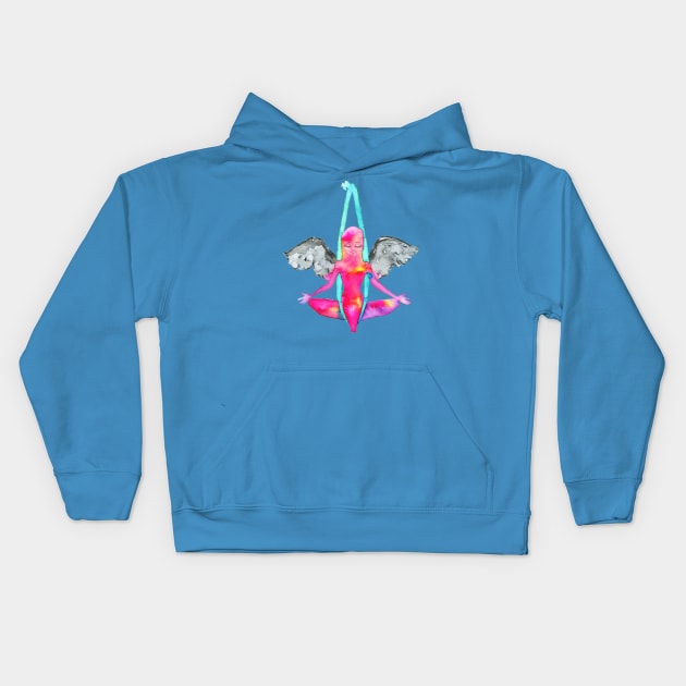 Aerial Yoga Angel Kids Hoodie by LaBellaCiambella